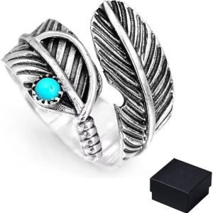 Boho Chic Feather Wrap Ring